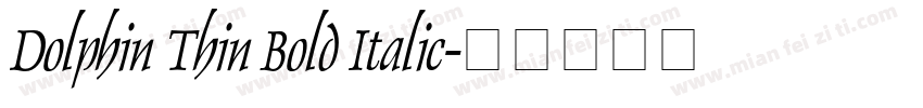 Dolphin Thin Bold Italic字体转换